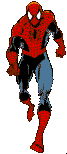 running Spiderman, animated