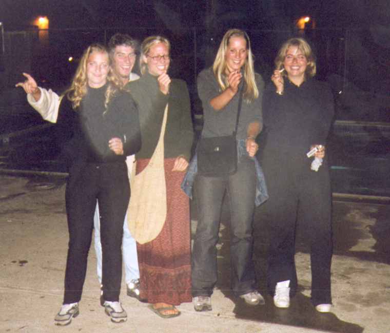 Danny, J�rgen, Tina, Alex and Jule dancing