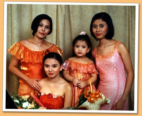 Carla with mom and sisters