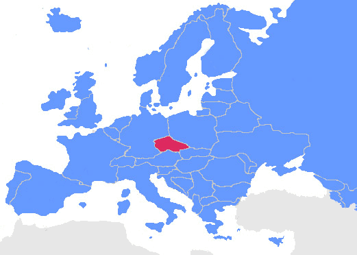 Map of Czech Republic