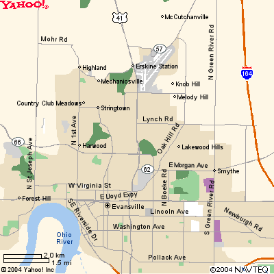 Found BPL Interference Map of Vanderburgh County
