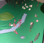 Advancing on the ruins