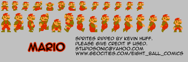 Sprites Of Super Mario Bros 8 Bit Sprites. 