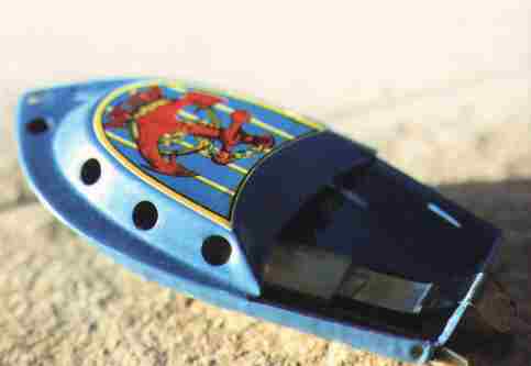 Blue Putt-putt candle boat