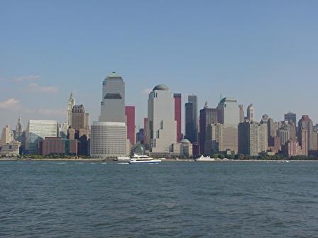 View of what's left of the skyline from the Hudson River