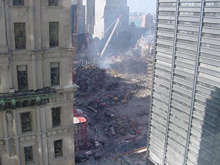 View of the wreckage from 120 Broadway 20th floor