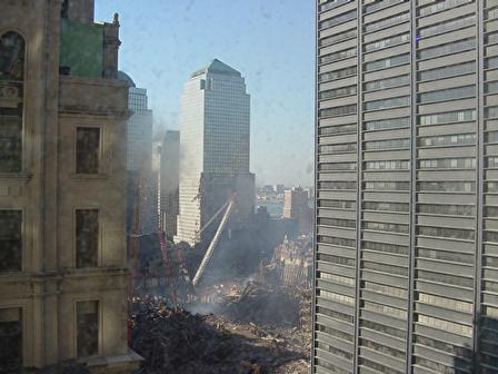 View of the wreckage from 120 Broadway 20th floor