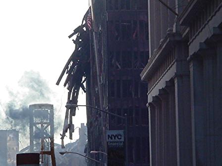 View of the wreckage from Broadway