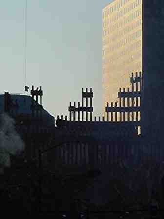 View of the wreckage from Broadway