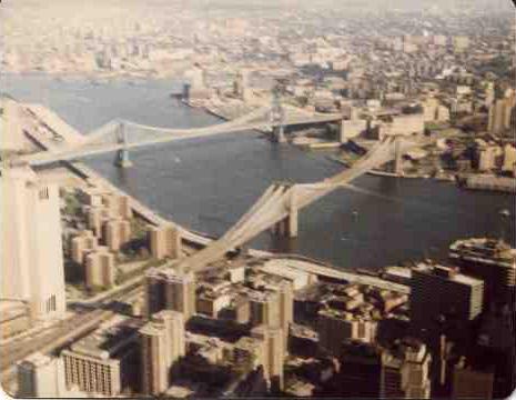 The Manhattan & Brooklyn Bridges over the East River