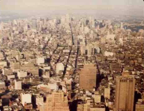 View from the top looking north at Manhattan