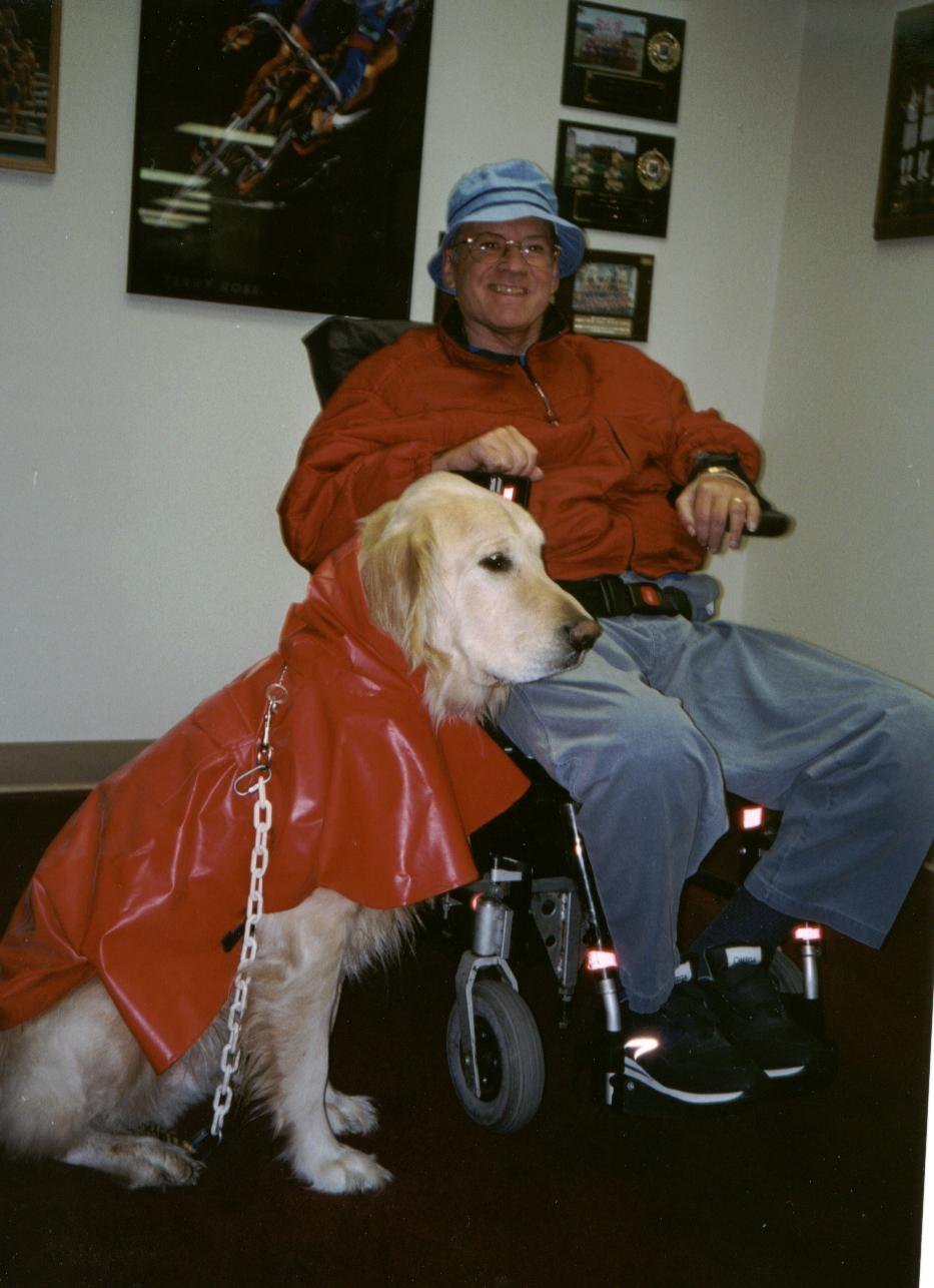 Me and John - ready for the rain