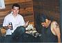 Jarv and a drunken crew member. Just think, this intoxicated guy probably gets paid a handsome wage to work on the world's most technologically advanced cars! Must have been a hard season!