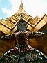 An sumptiously designed guardian at the golden palace. 