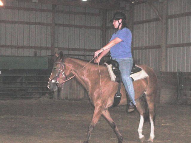 kim rides Hershey the first time!
