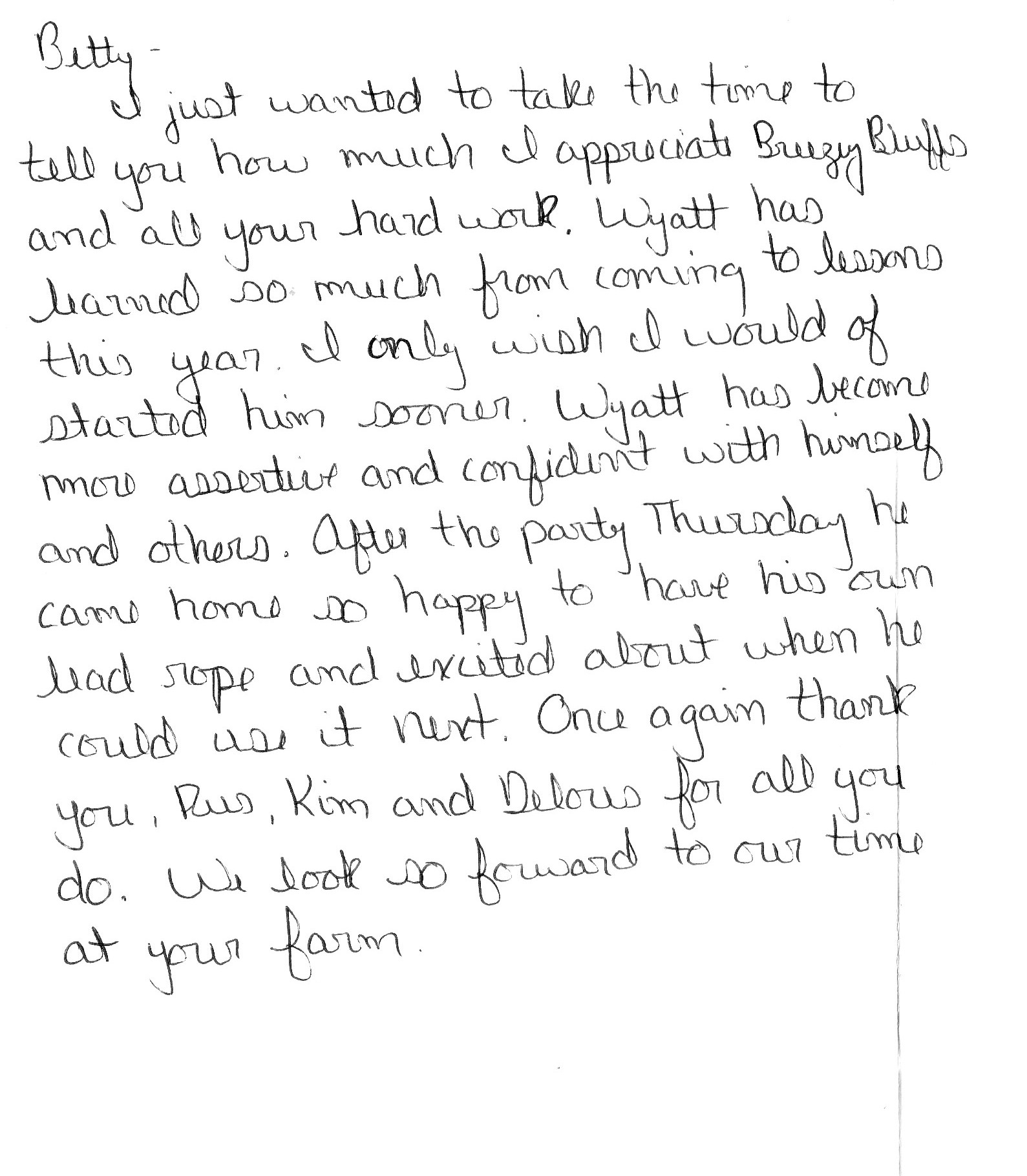 testimonial from happy parent-Wyatt