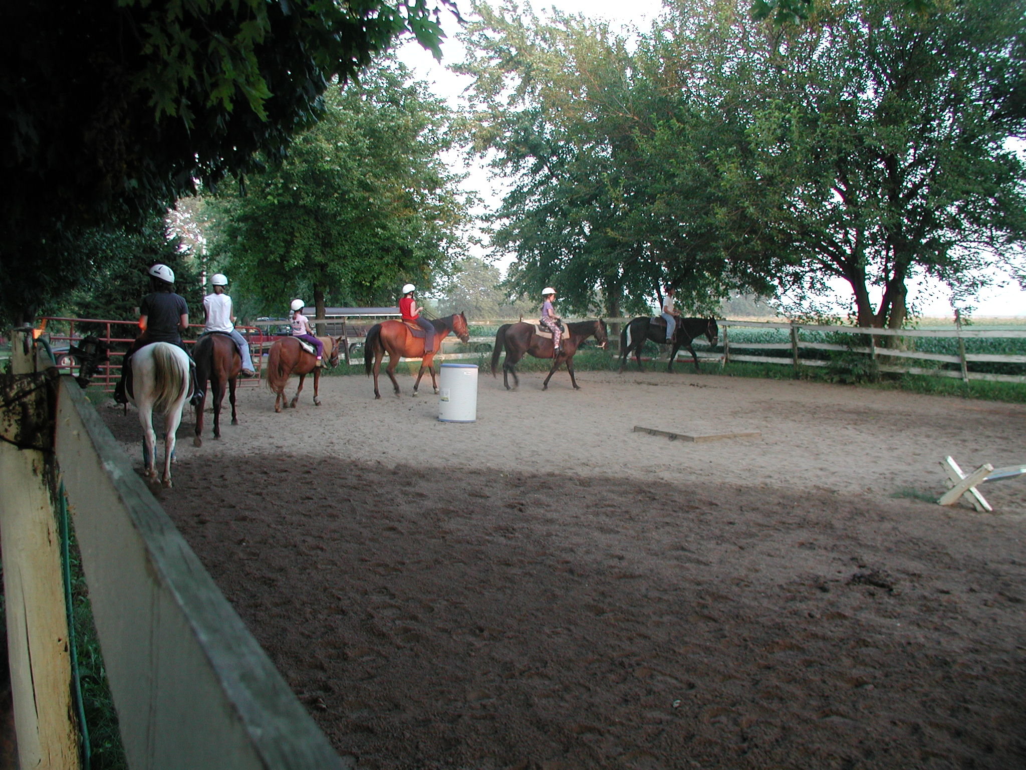 campers ride in the ring before we can see if they are ready for trails