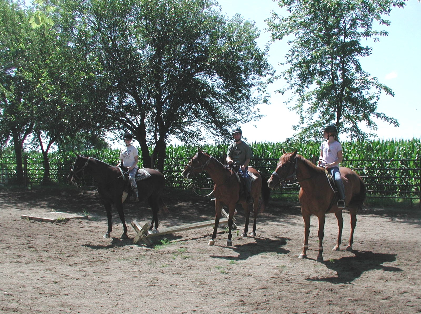 Some Day Campers from 2004 enjoy a ring ride