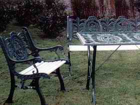 Bancos de plaza y jardin en fundicion de hierro y aluminio - EL MAITEN