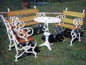 Bancos de plaza y jardin en fundicion de hierro y aluminio - EL MAITEN