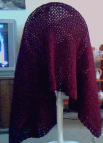 Red Heart Shawl with scalloped edging Back.jpg (69893 bytes)