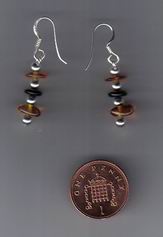 Standard Amber and Jet Earrings