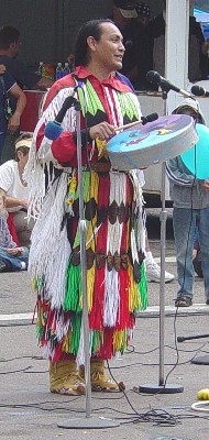 John Sneezy, Apache hoop dancer and singer