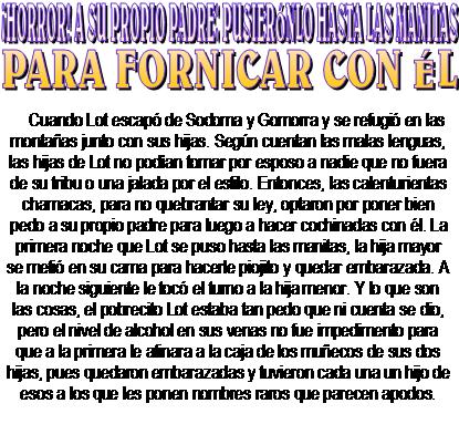 &iexcl;HORROR! A SU PROPIO PADRE: pUSIER&Oacute;NLO HASTA LAS MANITAS PARA FORNICAR CON &Eacute;L.