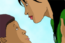Myron flirting with the Aaliyah character