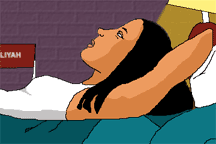 Aaliyah's character chillin