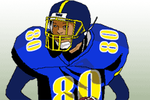 Myron in football uniform