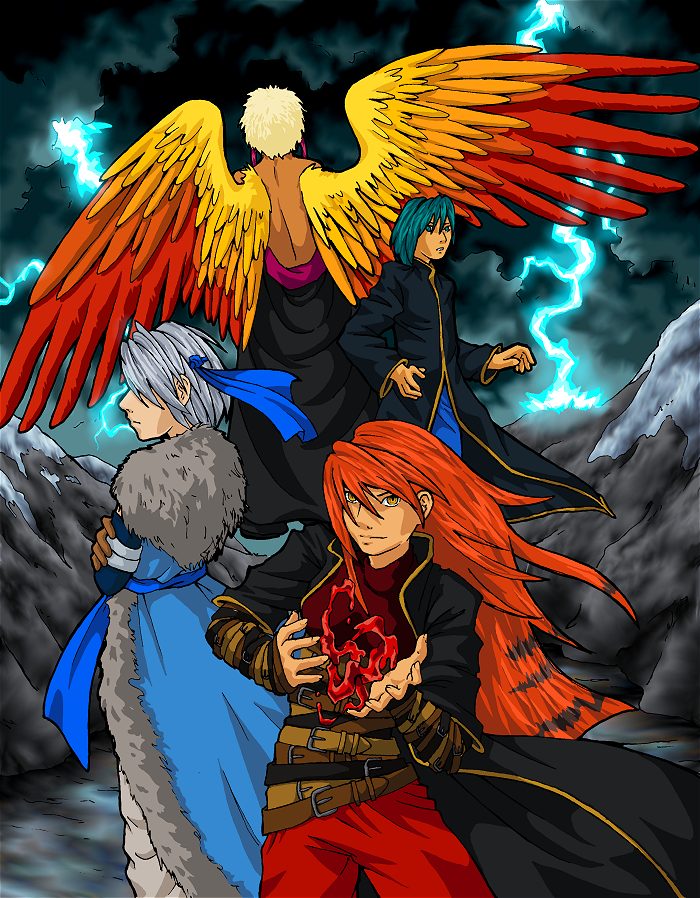 Phoenix Tiger Wolf Dragon