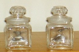 3. Cut crystal-style glass spice containers.