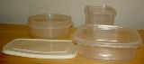 7. Orphan containers - bottoms without tops and tops without bottoms. Some creative uses I’ve found for lidless containers - to catch drips under leaky pipes, to start seeds indoors or grow small plants, to hold odds-and-ends or crafts or hardware supplies, as a travel bowl to keep in the car for on-the-go meals; for containerless lids - to put under small flower pots, to reinforce paper art projects, as a stencil for tracing different shapes, as a small cutting board, as a travel plate to keep in the car.