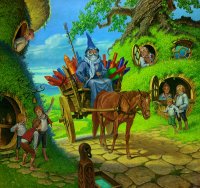 Gandalf arrives in Hobbiton