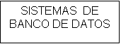 Cuadro de texto: SISTEMAS  DE BANCO DE DATOS


