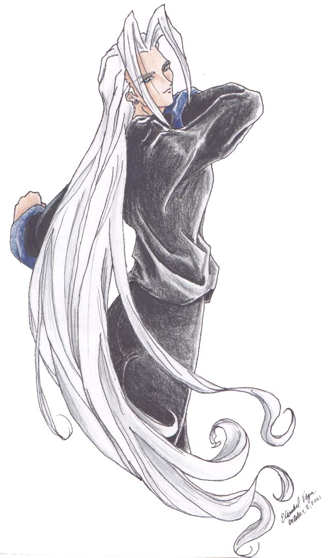 Sephiroth, stretching like Zidane