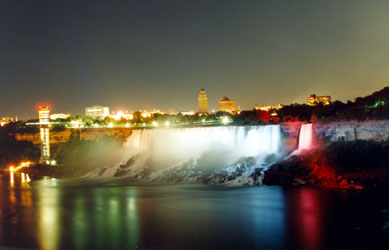 American Falls at night