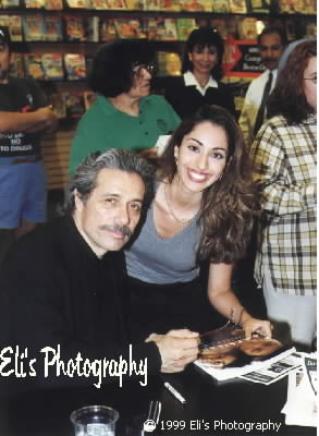 Edward James Olmos signing autographs