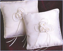 Satin Rose Ring Pillow