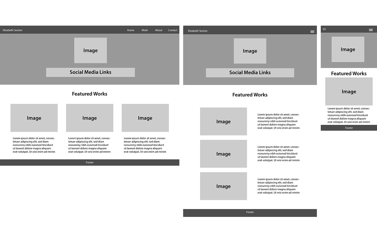 Website Wireframes