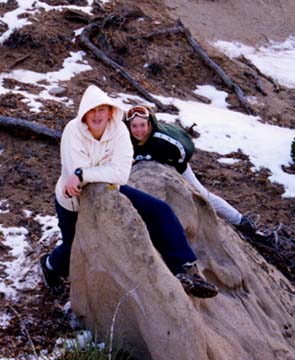 Kevin and Lydia on rock