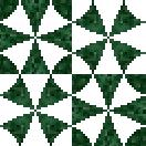 green, white block