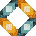 aqua, gold block