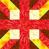 orange, yellow, brown block
