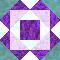 violet, teal gentleman's fancy block
