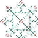 green, red pattern