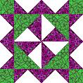 purple, green pinwheel