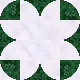 green, white scallops
