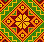 orange, green rug